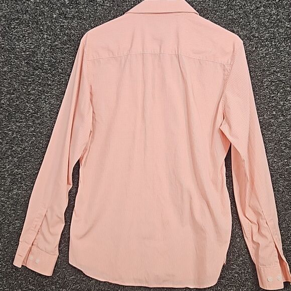 Men's Medium Calvin Klein Pink White Dress Shirt (Flawed) - Picture 6 of 6